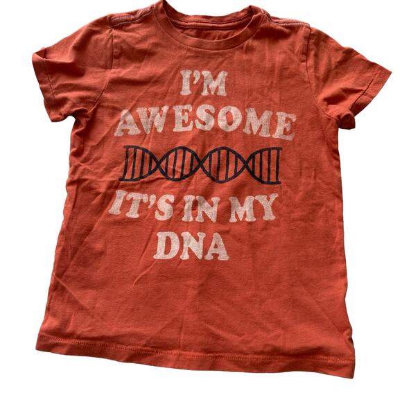 Peek Orange "I'm Awesome With My DNA" Graphic Tee - S - Picture 1 of 3